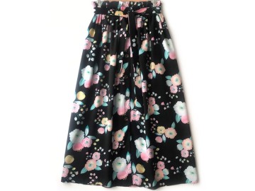 دامن دکمه دار گلدار  قد 90  کد (670)