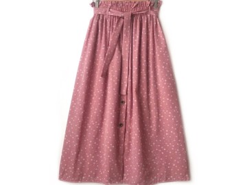 دامن دکمه دار گلدار  قد 90  کد (579)