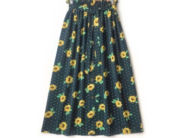 دامن دکمه دار گلدار  قد 90  کد (553)