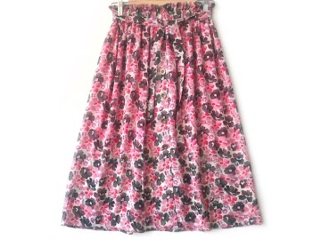 دامن دکمه دار گلدار  قد 75  کد (671)