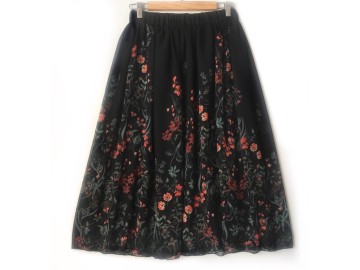 دامن حریر گلدار  قد 75  کد (898)