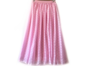 دامن حریر گلدار  قد 90 کد (50)