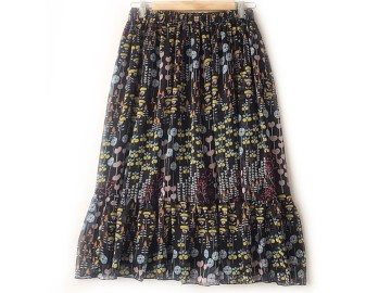 دامن حریر گلدار  قد 75  کد (313)