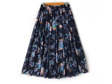 دامن حریر گلدار  قد 75  کد (1011)