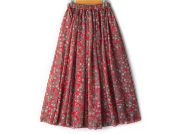 دامن حریر گلدار  قد 90 کد (1009)