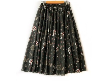 دامن حریر گلدار  قد 75  کد (1044)