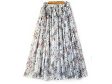 دامن حریر گلدار  قد 90 کد (1019)