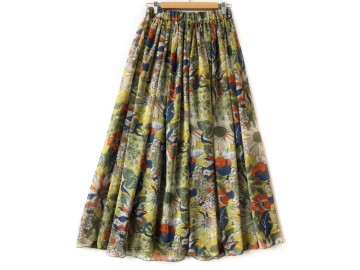 دامن حریر گلدار  قد 90 کد (1056)