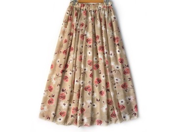 دامن حریر گلدار  قد 90 کد (1038)