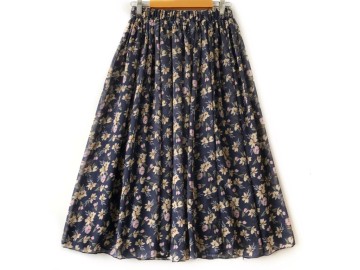 دامن حریر گلدار  قد 75  کد (1033)