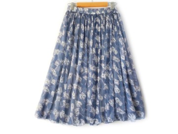 دامن حریر گلدار  قد 75  کد (1020)