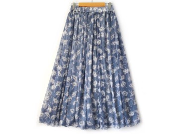 دامن حریر گلدار  قد 90 کد (1020)