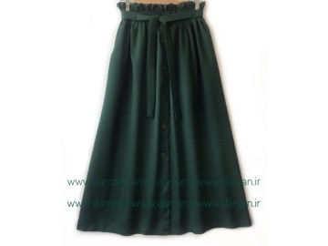 دامن جلو دکمه  یشمی  قد 90