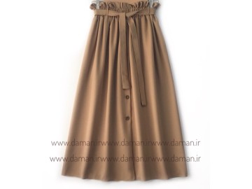 دامن جلو دکمه نسکافه ای  قد 90