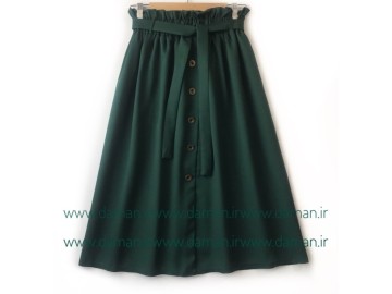 دامن جلو دکمه  یشمی  قد 75