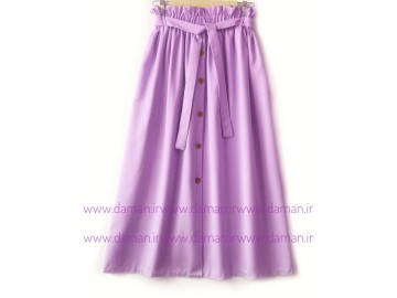 دامن جلو دکمه یاسی قد 90