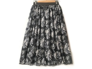 دامن حریر گلدار  قد 75  کد (431)