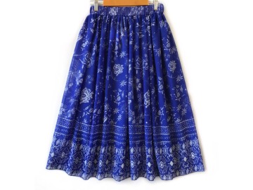 دامن حریر گلدار  قد 75  کد (1073)