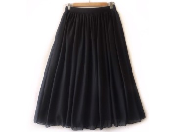 دامن حریر مشکی قد 75  کد (535)