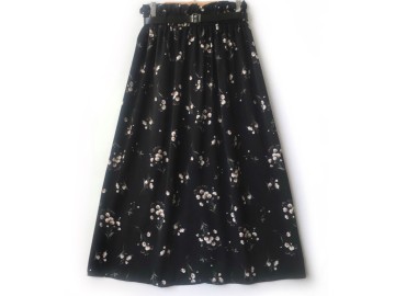 دامن گلدار  با كمربند  قد 90  کد (909)