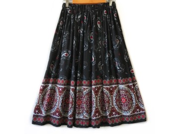 دامن نخی گلدار قد ۷۰  کد (۱۰۷۷)