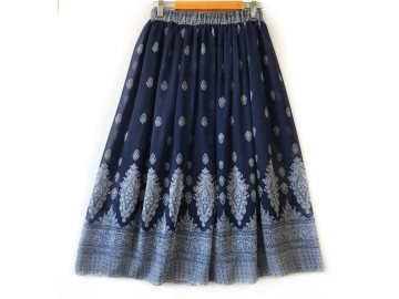 دامن حریر گلدار  قد 75  کد (1075)