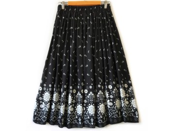 دامن نخی گلدار قد ۷۰  کد (۱۰۷۶)