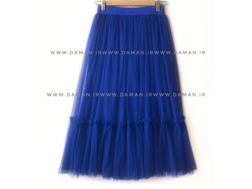 دامن پله دار کاربنی کوتاه  ( قد 75 )