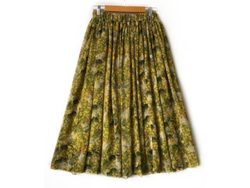 دامن حریر گلدار  قد 75  کد (1085)