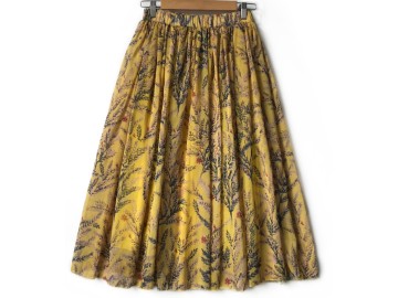 دامن حریر گلدار  قد 75  کد (1082)