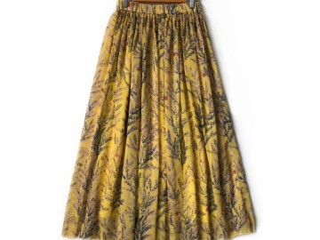 دامن حریر گلدار  قد 90 کد (1082)