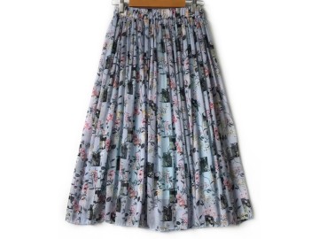 دامن حریر گلدار  قد 75  کد (1081)