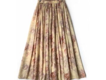 دامن حریر گلدار  قد 90 کد (1091)