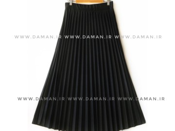 دامن پلیسه مشکی  قد 90