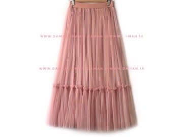 دامن پله دار کالباسی بلند  ( قد 90 )