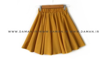 دامن  كلوش خردلي  قد  40