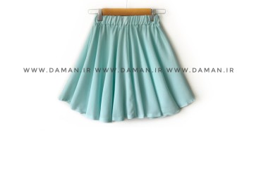 دامن  كلوش آبي اسماني  قد  40