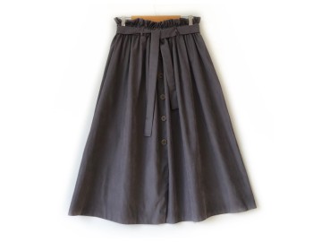 دامن جلو دکمه  طوسي تيره  قد 80