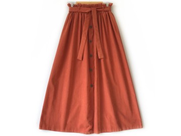 دامن جلو دگمه نارنجي قد 90