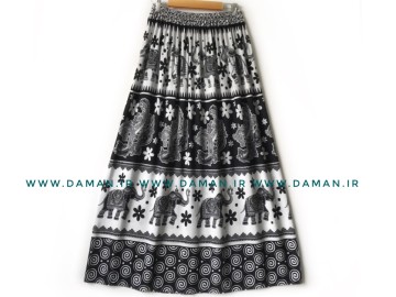 دامن نخي  طرح دار  قد 95