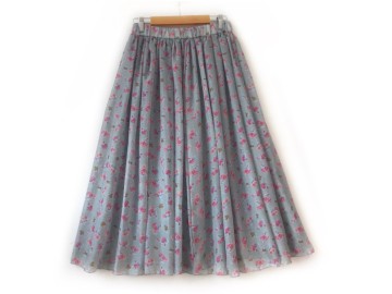 دامن حریر گلدار  قد 75  کد (1142)