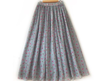 دامن حریر گلدار  قد 90 کد (1142)