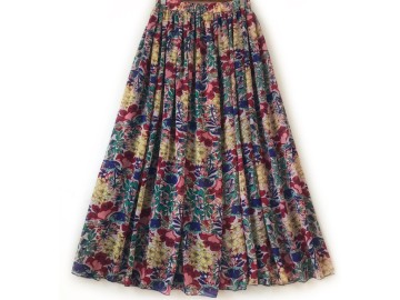 دامن حریر گلدار  قد 90 کد (1144)