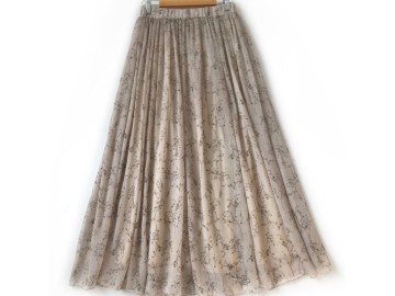 دامن حریر گلدار  قد 90 کد (1135)