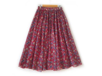 دامن حریر گلدار  قد 75  کد (1140)