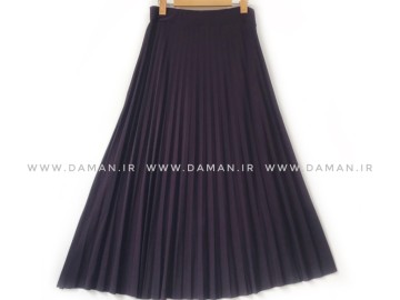 دامن پلیسه بادمجاني  قد 90