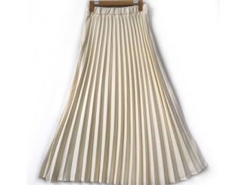 دامن پلیسه شيري قد 90