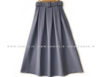 دامن پیلی  نقرابي مازراتي قد 95 با  كمربند