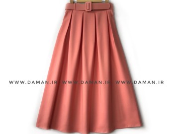 دامن پیلی گلبهي   مازراتي قد 95 با  كمربند