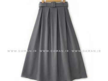 دامن پیلی  طوسي  مازراتي قد 95 با  كمربند